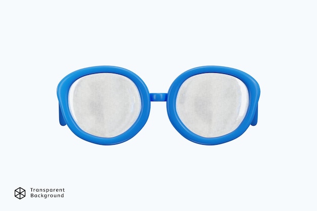 Icono de gafas de sol 3D concepto de icono educativo Ilustración vectorial de renderizado 3D