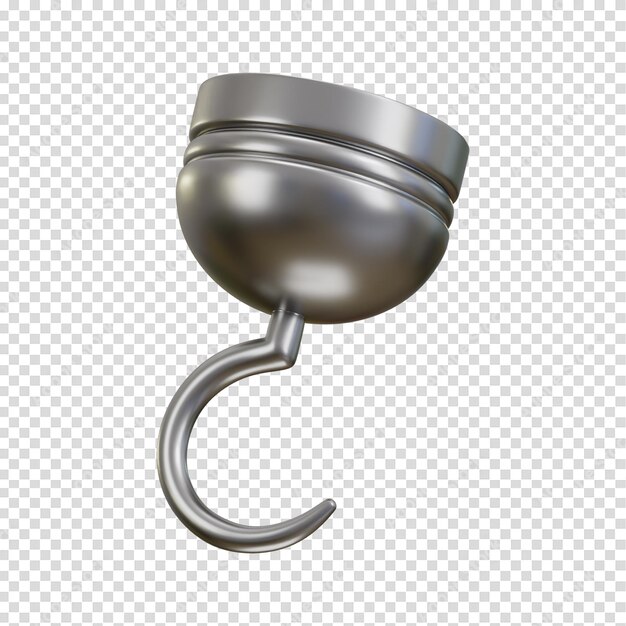 El icono del gancho pirata es una ilustración vectorial en 3D.