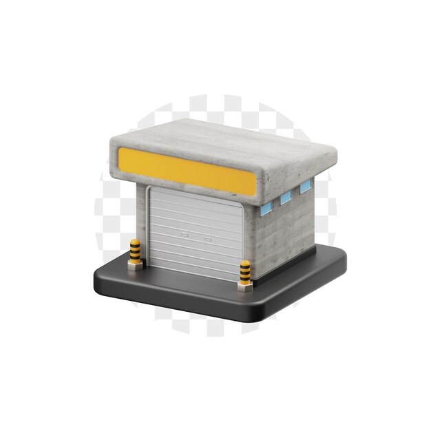 Icono del garaje en 3D