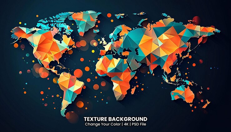 PSD icono de geografía del mapa del mundo textura de fondo