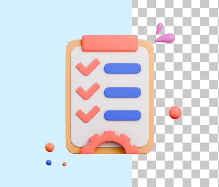 PSD icono de gestión de proyectos en 3d