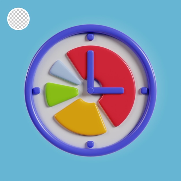 icono de gestión del tiempo ilustración 3d