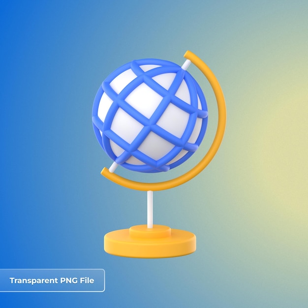 PSD icono de un globo 3d