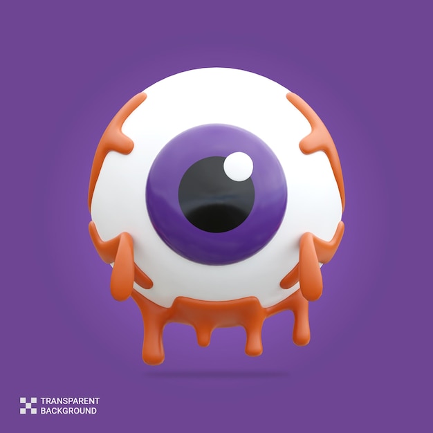 PSD icono de globo ocular 3d psd