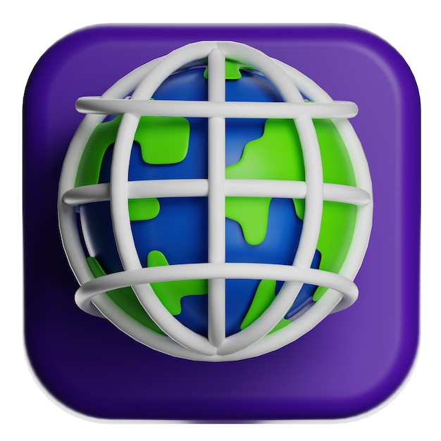 Icono del globo que representa la conectividad global