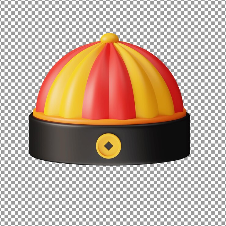 PSD el icono de la gorra navideña psd 3d en fondo aislado y transparente