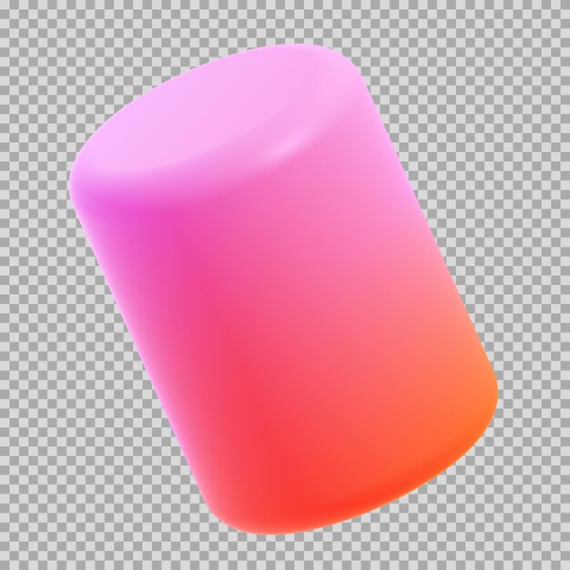 Icono de gradiente dinámico del cilindro en 3d