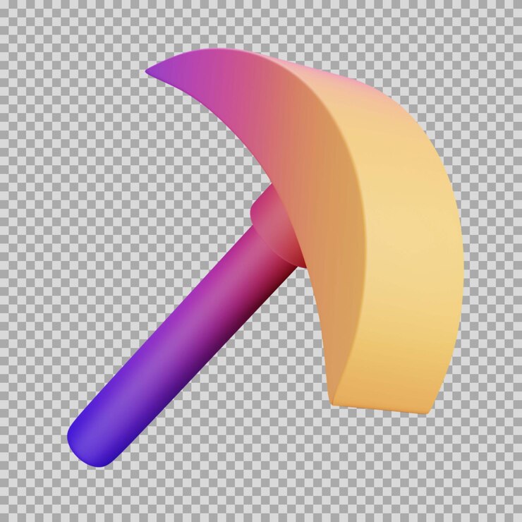 PSD icono de gradiente dinámico de hacha 3d