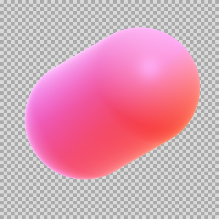 PSD el icono de gradiente dinámico de la píldora 3d