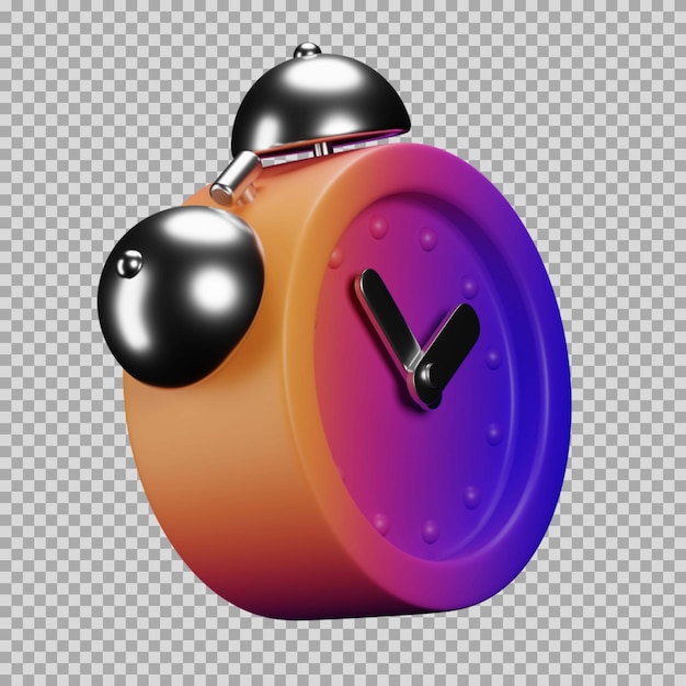 PSD icono de gradiente dinámico de reloj 3d