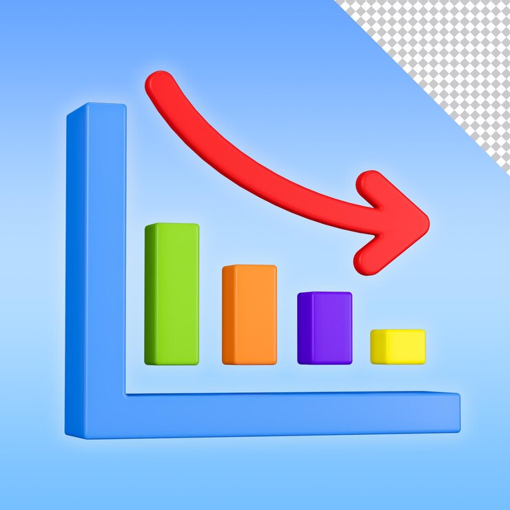 PSD icono de gráfico de barras 3d