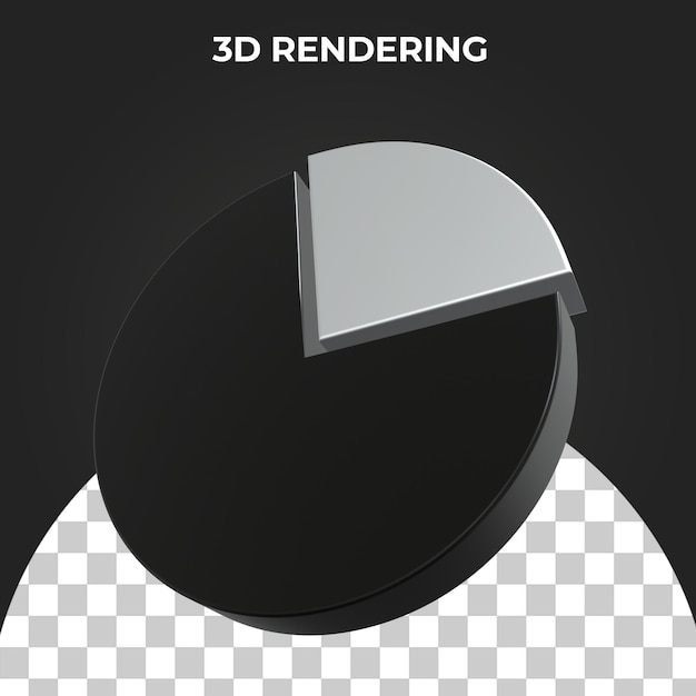 Icono de gráfico circular 3d premium psd