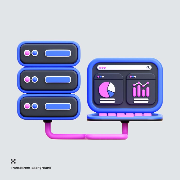 PSD el icono de los grandes datos en 3d