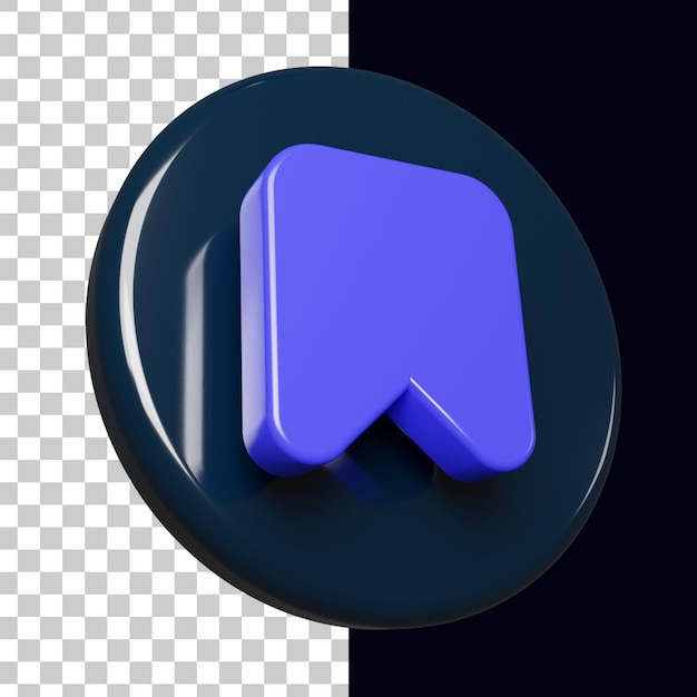 icono de guardar o marcador 3d