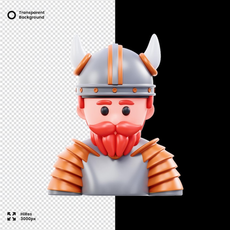 PSD el icono del guerrero vikingo
