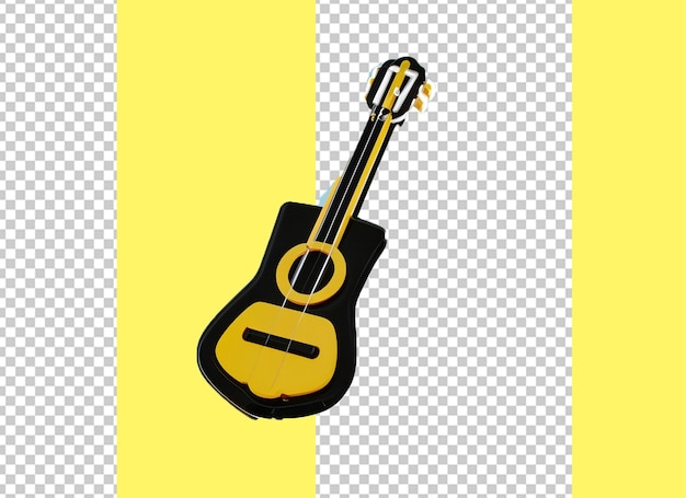 PSD icono de guitarra eléctrica en un fondo transparente