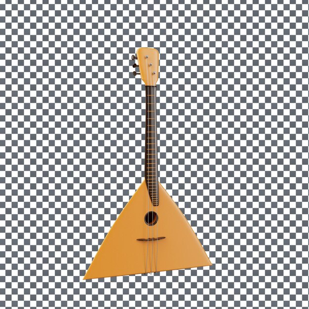 PSD icono de guitarra psd 3d en fondo aislado y transparente