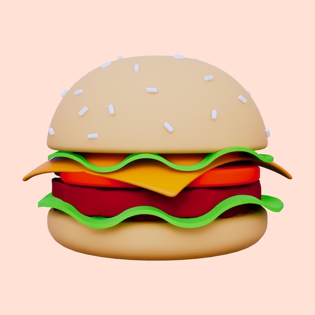 PSD el icono de la hamburguesa en 3d