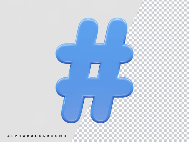 Icono de hash render 3d