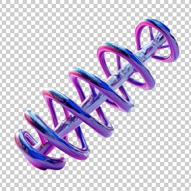 Icono de hélice de ADN renderizado en 3D aislado en fondo blanco para visuales de genética y ciencia