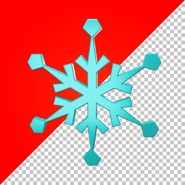 PSD icono de hielo de nieve de ilustración 3d