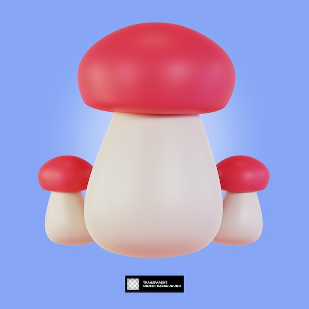 Icono de hongo 3D