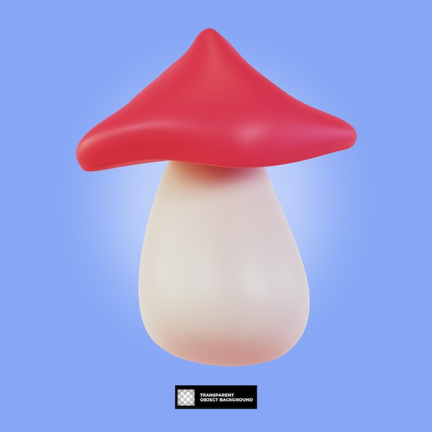 Icono de hongo 3D