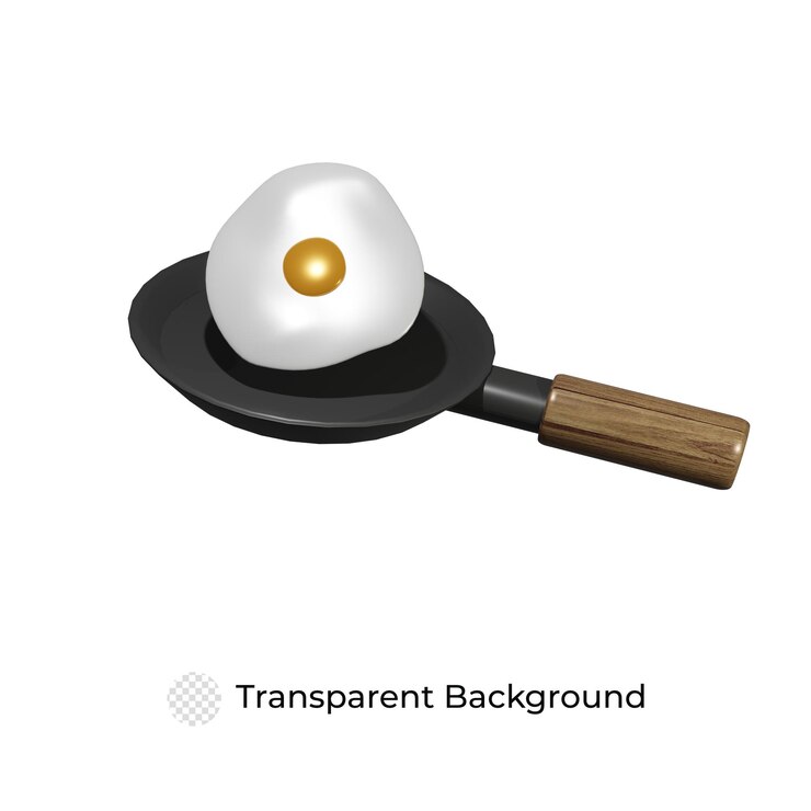 PSD icono de huevo frito 3d