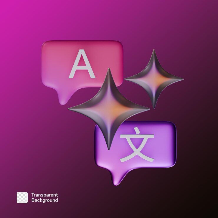 PSD icono de ia 3d para la ilustración de la aplicación de asistente virtual png plantilla