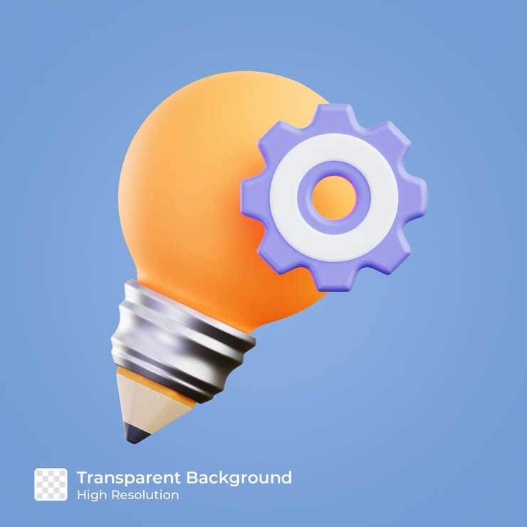 PSD icono de idea de diseño ilustración 3d aislado psd premium