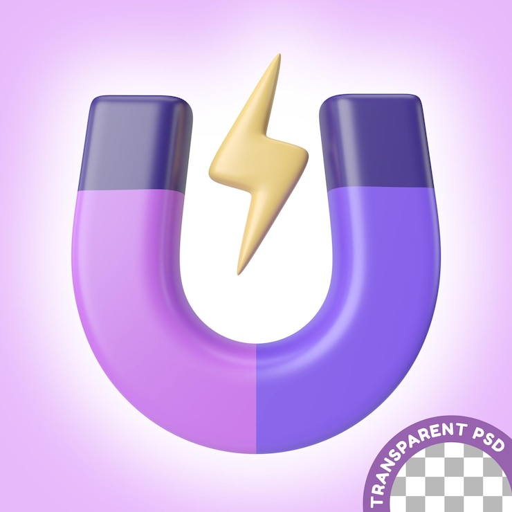PSD icono de ilustración 3d de atracción empresarial