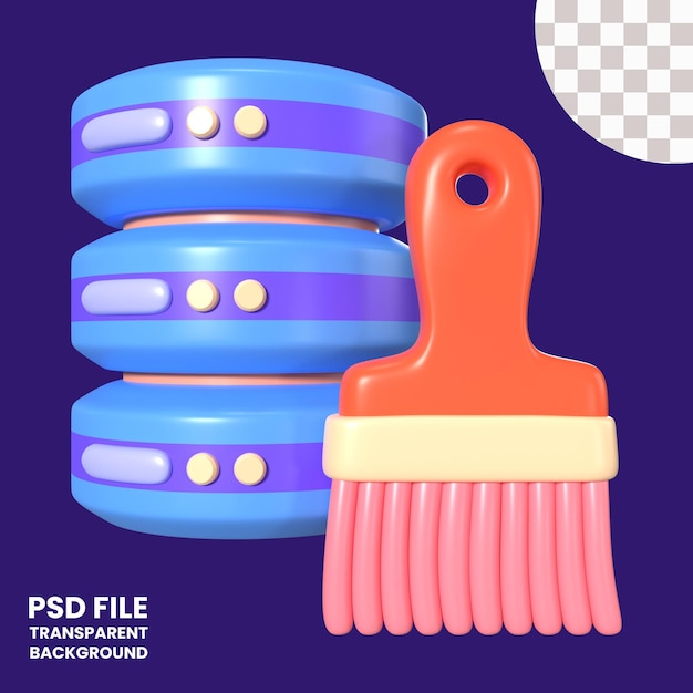 PSD icono de la ilustración 3d de la caché