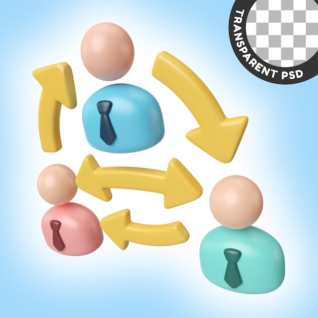 Icono de ilustración 3D de conexión