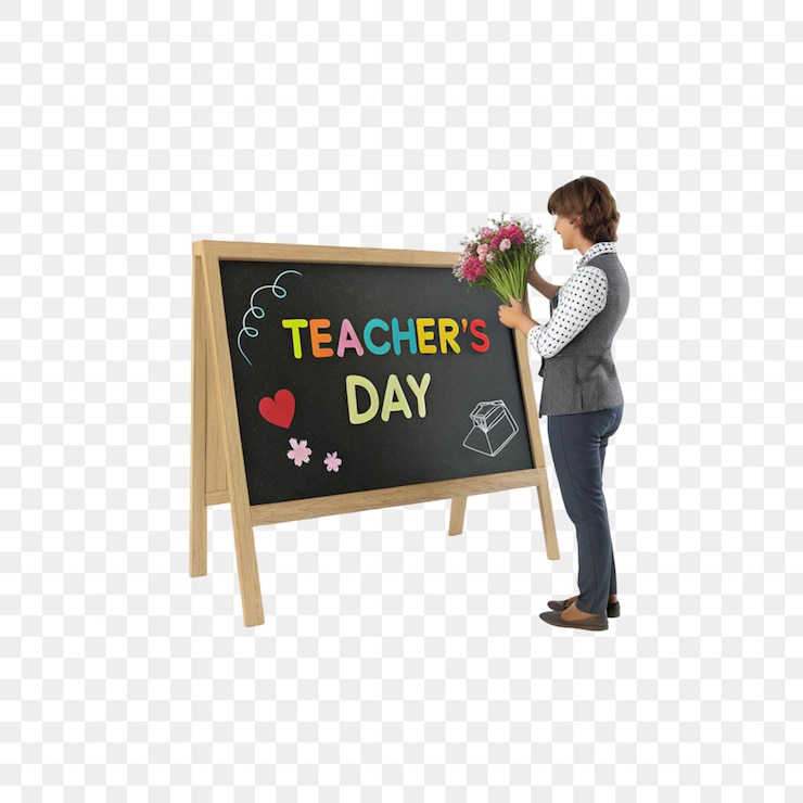 PSD icono de ilustración 3d del día del profesor aislado en un fondo transparente