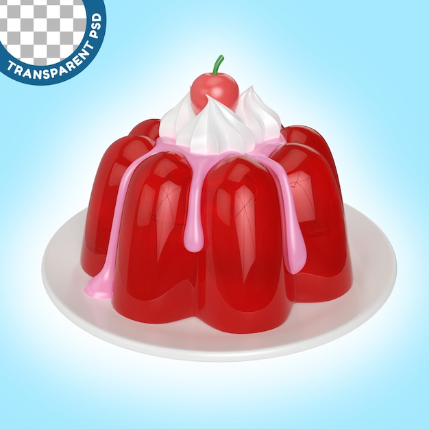 PSD icono de ilustración 3d de gelatina