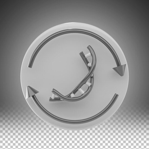 icono y ilustración 3D genética