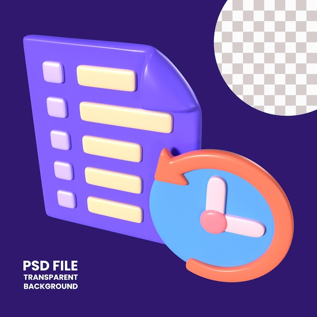 Icono de ilustración 3D de historia