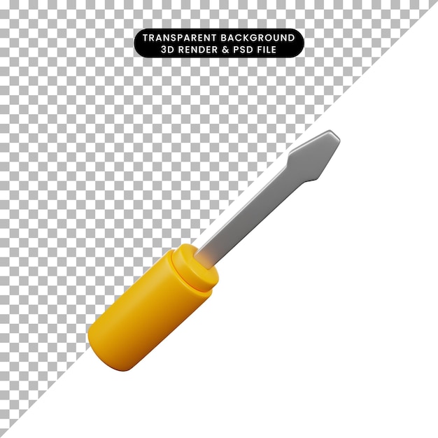 icono de ilustración 3d de icono de mantenimiento o en construcción en render 3d