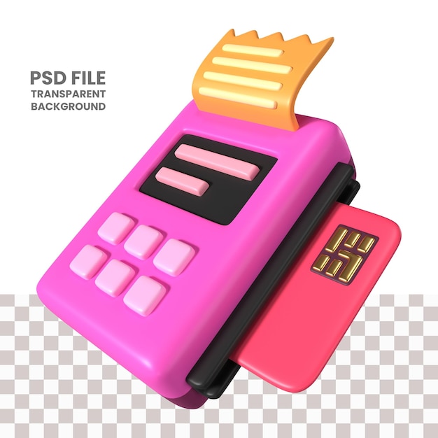 PSD icono de ilustración 3d de la máquina edc