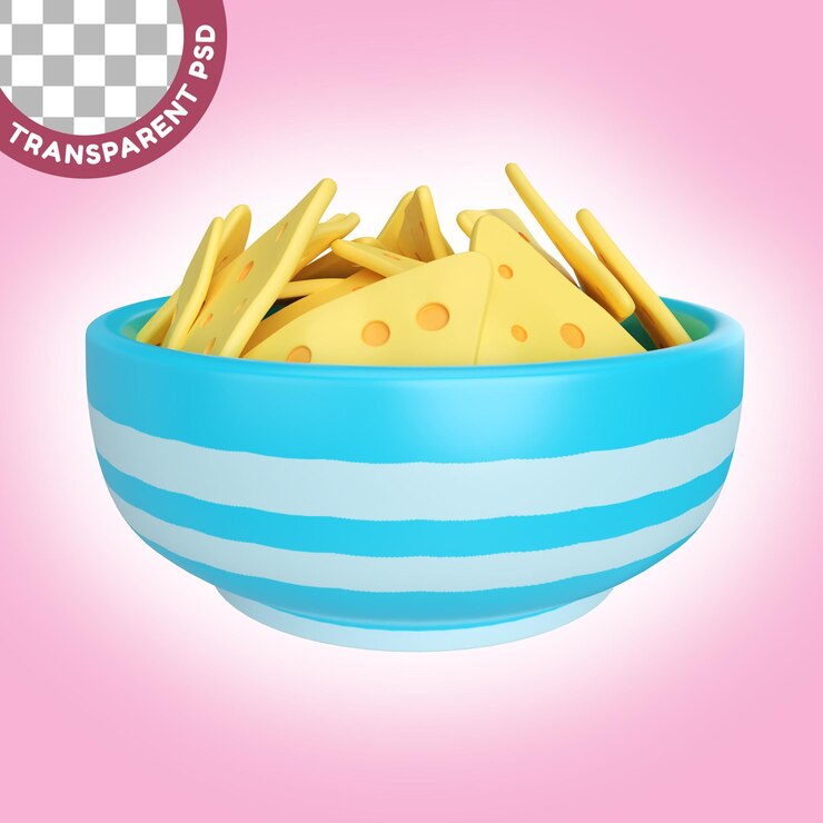 PSD icono de ilustración 3d de nachos
