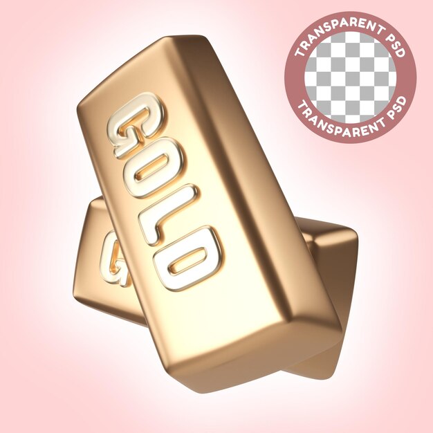 Icono de ilustración 3d de oro