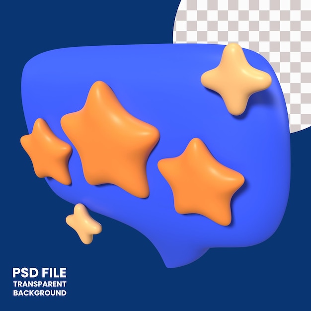 Icono de ilustración 3D de revisión de producto