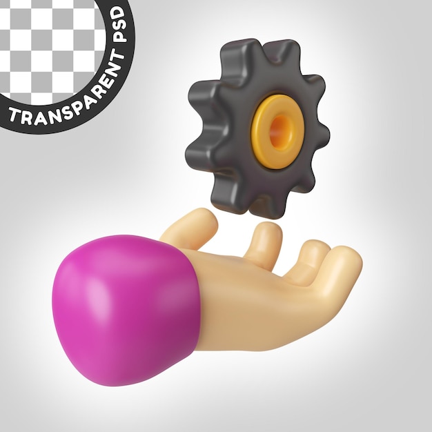 Icono de ilustración 3D de servicios