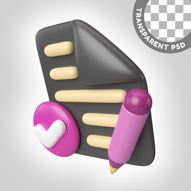 Icono de ilustración 3D del solicitante