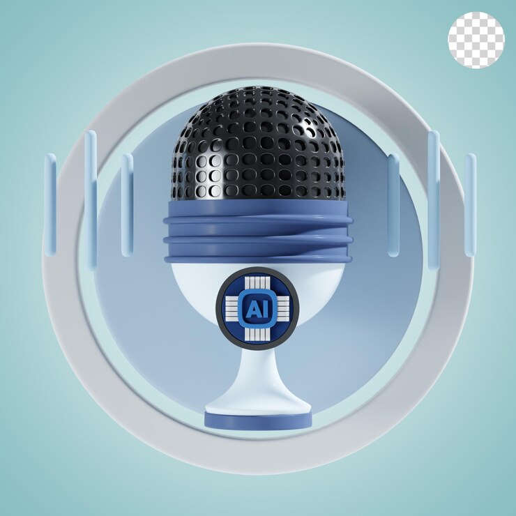 PSD ícono y ilustración en 3d de voz