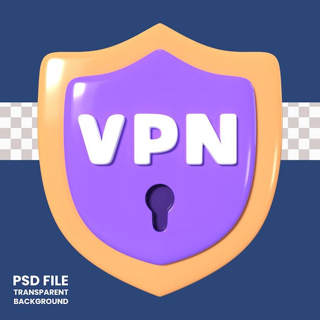 Icono de la ilustración 3D de la VPN