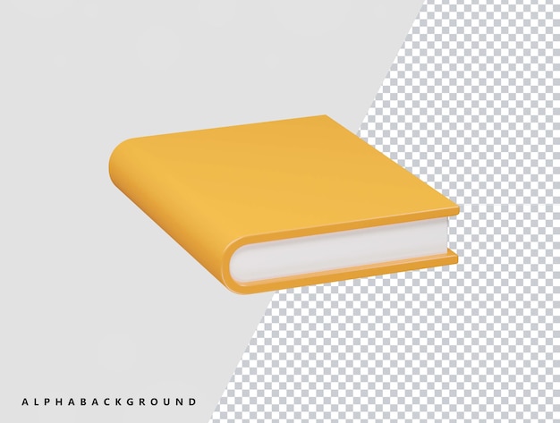 Icono de ilustración de libro de renderizado 3d