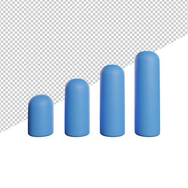 Icono de ilustración de renderizado 3d de vista frontal de comunicación de señal de teléfono con fondo transparente