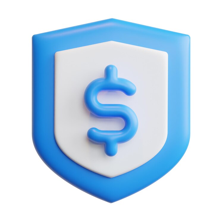 PSD icono de ilustración de renderizado de alta calidad del concepto de economía de protección 3d