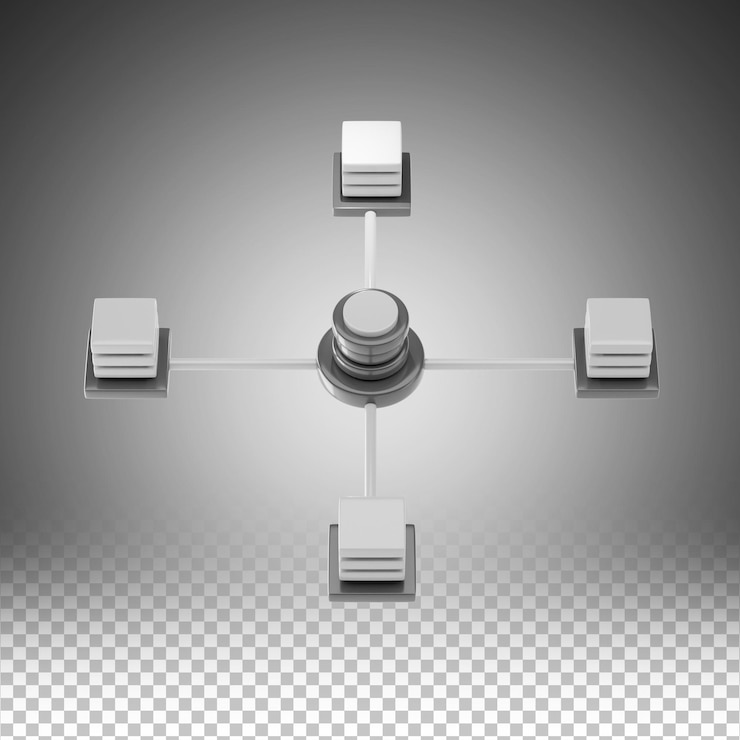 PSD ícono y ilustración del servidor 3d